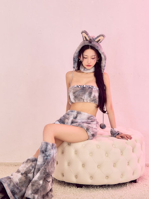 画像32: 【即日発送】【ハロウィン】パステルもこもこバニー【コスプレ7点セット】【フリーサイズ/6カラー】[OF03] (32)