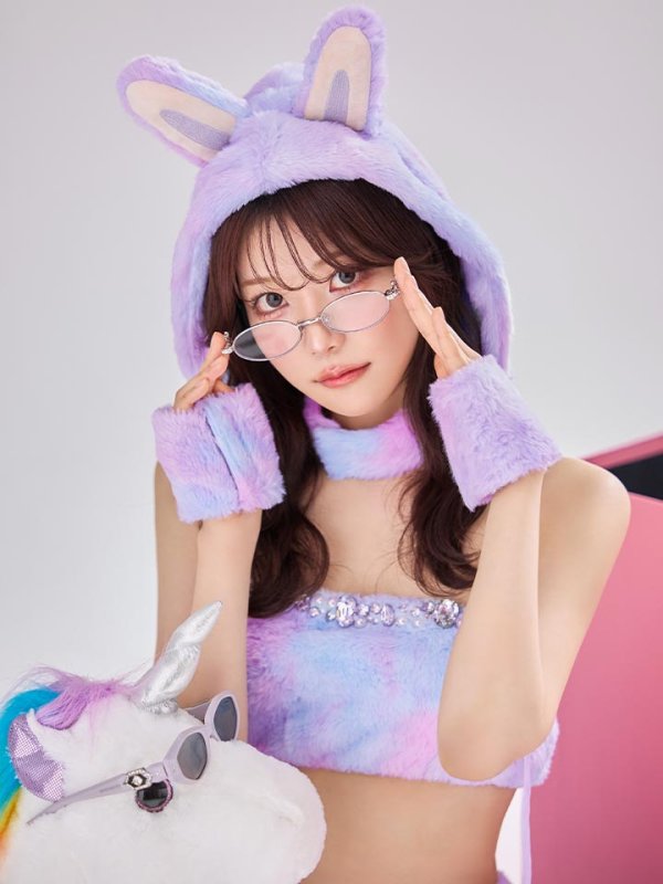 画像10: 【即日発送】【ハロウィン】パステルもこもこバニー【コスプレ7点セット】【フリーサイズ/6カラー】[HC03] (10)