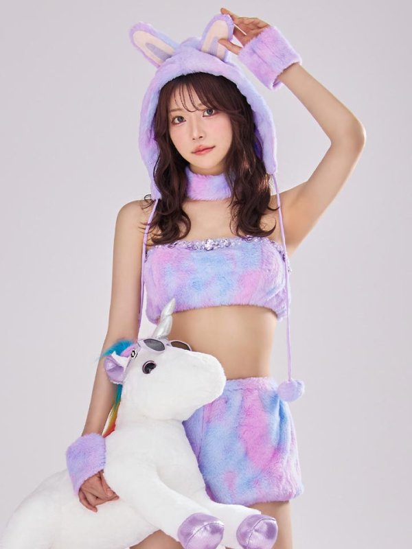 画像3: 【即日発送】【ハロウィン】パステルもこもこバニー【コスプレ7点セット】【フリーサイズ/6カラー】[HC03] (3)