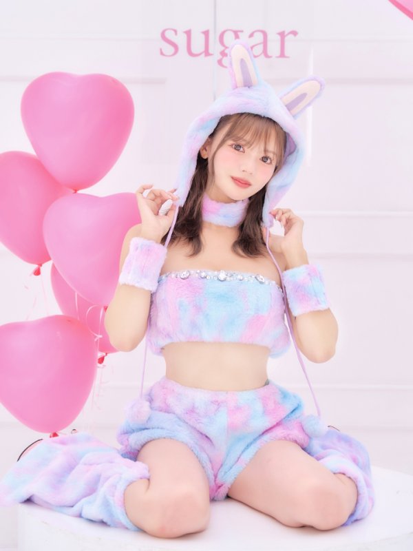 画像4: 【即日発送】【ハロウィン】パステルもこもこバニー【コスプレ7点セット】【フリーサイズ/6カラー】[HC03] (4)