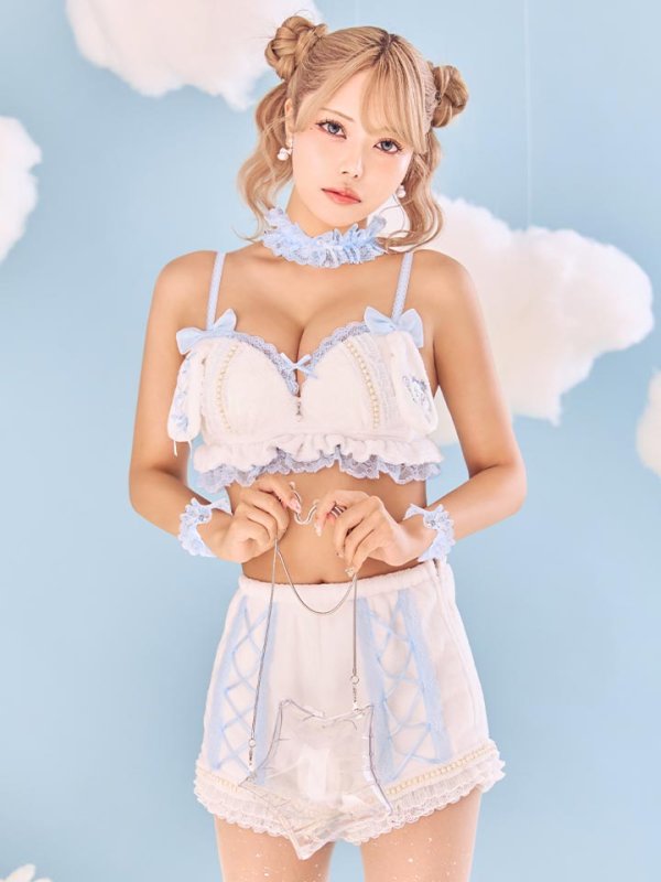 画像6: 【即日発送】【サンリオ】シナモロールランジェリーセットアップルームウェア【S-L/1カラー】[OF03] (6)