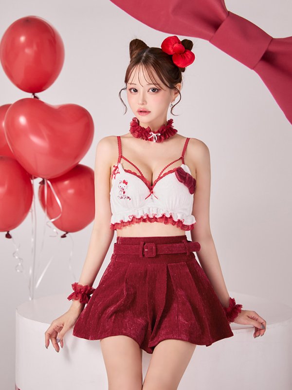 画像2: 【即日発送】【サンリオ】ハローキティランジェリーセットアップルームウェア【S-L/1カラー】[OF03] (2)