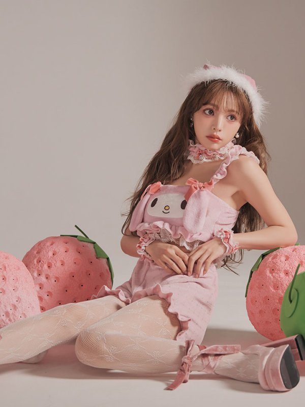 画像9: 【即日発送】【サンリオ】マイメロディセットアップルームウェア【S-L/1カラー】[HC02] (9)