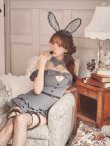 画像12: 【送料無料！】【ハロウィン】ストライプオフショルダー ティアードバニーフリルリボン【コスプレ6点SET】【XS-Mサイズ】【予約/9月下旬発送予定】[OF03]三上悠亜着用 (12)
