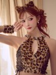 画像14: 【送料無料！】【ハロウィン】ホルターネックレオパードキャットコスプレ【コスプレ5点SET】【XS-Lサイズ】[OF03]明日花キララ着用 (14)