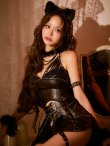ブラック　モデル：れみれみ　身長：163cm　着用サイズ：Sサイズ
