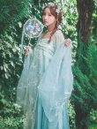 画像19: 【送料無料！】【ハロウィン】アイスブルー刺繍ロングシフォン漢服セット【コスプレ3点SET】【Fサイズ】【予約/8月下旬発送予定】[OF03]三上悠亜着用 (19)