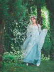 画像3: 【送料無料！】【ハロウィン】アイスブルー刺繍ロングシフォン漢服セット【コスプレ3点SET】【Fサイズ】【予約/8月下旬発送予定】[OF03]三上悠亜着用 (3)
