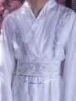画像7: 【送料無料！】【ハロウィン】ホワイト×シルバー刺繍漢服【コスプレ5点SET】【Fサイズ】[OF03]今井暖大着用 (7)