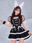画像1: 【即日発送】【送料無料！】【ハロウィン】レースアップホワイトリボンバニーコスプレ【コスプレ7点SET】【Sサイズ】[OF04] (1)