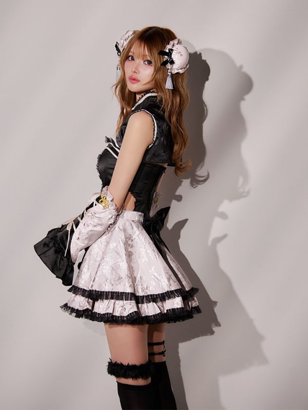 画像11: 【即日発送】ファンシーフリルチャイナドレス【マリームーン】【ハロウィンコスプレ8点セット】【フリーサイズ/1カラー】[HC03] (11)