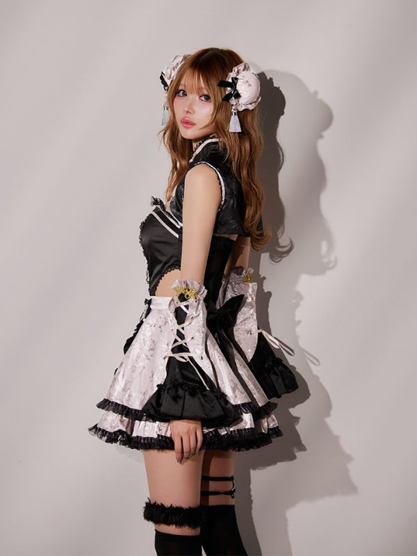 画像19: 【即日発送】ファンシーフリルチャイナドレス【マリームーン】【ハロウィンコスプレ8点セット】【フリーサイズ/1カラー】[HC03] (19)