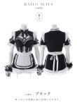 画像24: 【送料無料！】【ハロウィン】リボンヘッドレースアップゴシックメイドコスプレ【コスプレ5点SET】【XS-Lサイズ】【予約/10月上旬発送予定】[OF03]三上悠亜着用 (24)