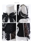 画像26: 【送料無料！】【ハロウィン】リボンヘッドレースアップゴシックメイドコスプレ【コスプレ5点SET】【XS-Lサイズ】【予約/10月上旬発送予定】[OF03]三上悠亜着用 (26)