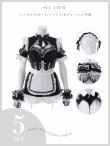 画像27: 【送料無料！】【ハロウィン】リボンヘッドレースアップゴシックメイドコスプレ【コスプレ5点SET】【XS-Lサイズ】【予約/10月上旬発送予定】[OF03]三上悠亜着用 (27)