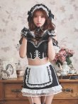 画像7: 【送料無料！】【ハロウィン】リボンヘッドレースアップゴシックメイドコスプレ【コスプレ5点SET】【XS-Lサイズ】【予約/10月上旬発送予定】[OF03]三上悠亜着用 (7)