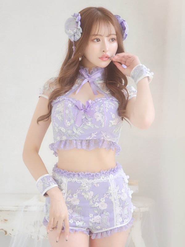 画像4: 【ハロウィン】【sugar nine×マリームーンコラボ】 マリームーンコラボセットアップチャイナ 【コスプレ5点セット】【XS-Mサイズ/4カラー】[HC03] (4)