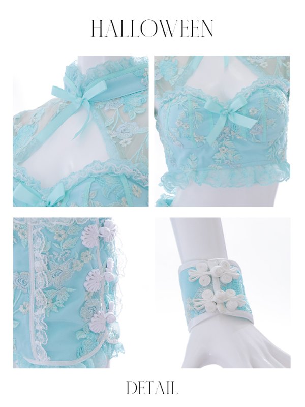 画像36: 【ハロウィン】【sugar nine×マリームーンコラボ】 マリームーンコラボセットアップチャイナ 【コスプレ5点セット】【XS-Mサイズ/4カラー】[OF04] (36)