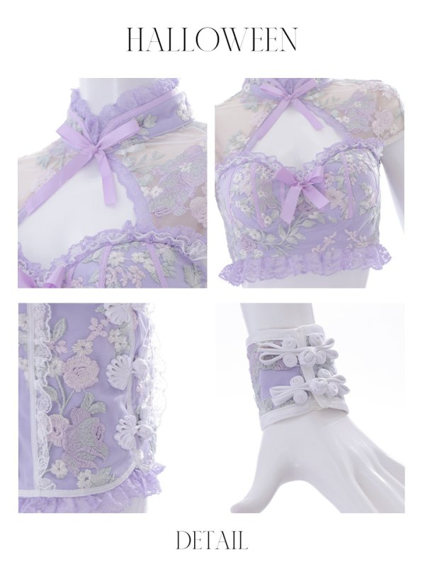 画像40: 【ハロウィン】【sugar nine×マリームーンコラボ】 マリームーンコラボセットアップチャイナ 【コスプレ5点セット】【XS-Mサイズ/4カラー】[OF04] (40)