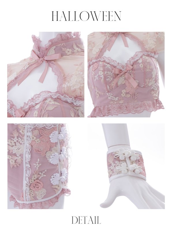 画像32: 【ハロウィン】【sugar nine×マリームーンコラボ】 マリームーンコラボセットアップチャイナ 【コスプレ5点セット】【XS-Mサイズ/4カラー】[OF04] (32)