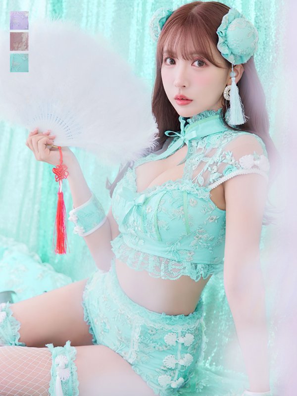 画像36: 【ハロウィン】【sugar nine×マリームーンコラボ】 マリームーンコラボセットアップチャイナ 【コスプレ5点セット】【XS-Mサイズ/4カラー】[YMT] (36)