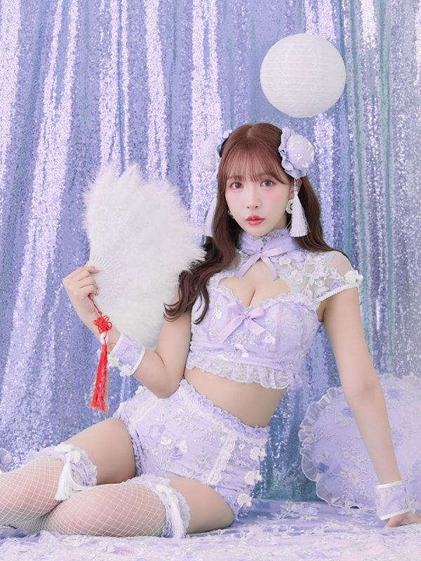 画像3: 【ハロウィン】【sugar nine×マリームーンコラボ】 マリームーンコラボセットアップチャイナ 【コスプレ5点セット】【XS-Mサイズ/4カラー】[HC03] (3)