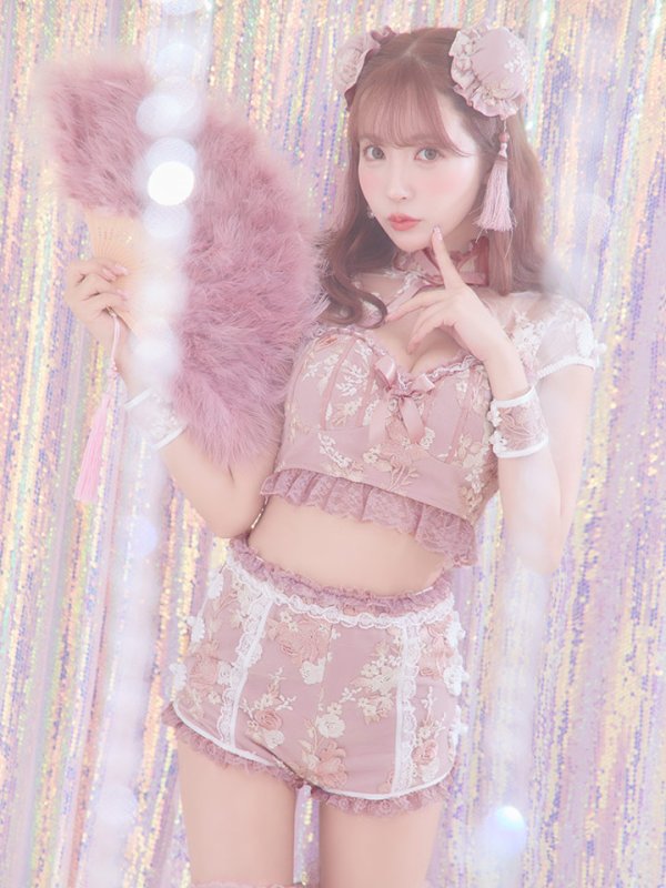 画像4: 【ハロウィン】【sugar nine×マリームーンコラボ】 マリームーンコラボセットアップチャイナ 【コスプレ5点セット】【XS-Mサイズ/4カラー】[YMT] (4)