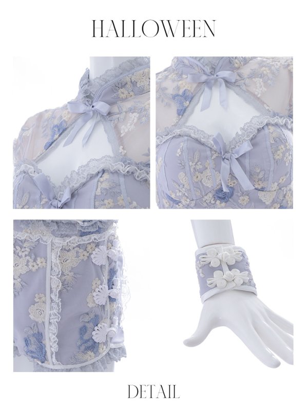 画像44: 【ハロウィン】【sugar nine×マリームーンコラボ】 マリームーンコラボセットアップチャイナ 【コスプレ5点セット】【XS-Mサイズ/4カラー】[OF04] (44)