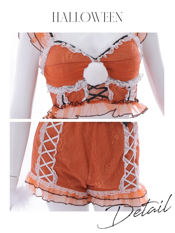 画像19: 【即日発送】【ハロウィン】【sugar nine×マリームーンコラボ】 レースフォックス / ブラウン狐【コスプレ7点セット】【S-Mサイズ】[OF01] (19)