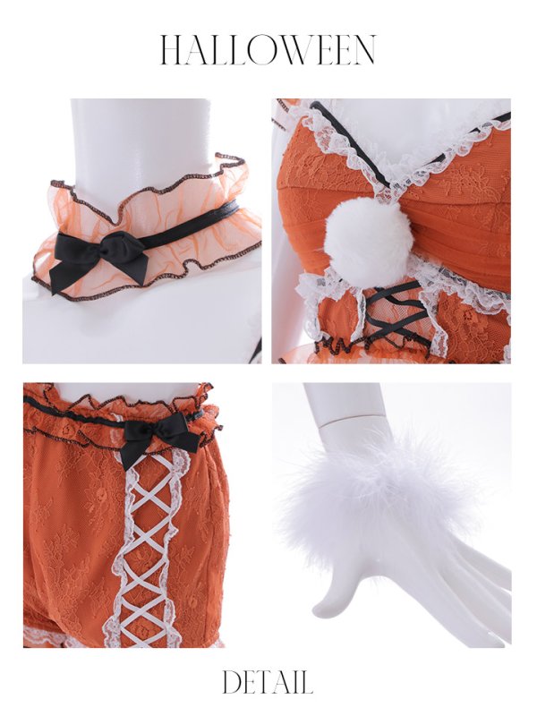 画像20: 【即日発送】【ハロウィン】【sugar nine×マリームーンコラボ】 レースフォックス / ブラウン狐【コスプレ7点セット】【S-Mサイズ】[OF01] (20)