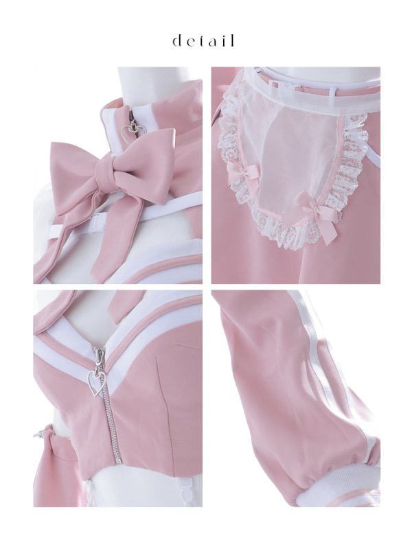 画像23: 【即日発送！】【sugar nine×マリームーンコラボ】 【ハロウィン】マリームーンコラボジャージメイド 【コスプレ8点セット】 【XS-Lサイズ/2カラー】[OF04] (23)