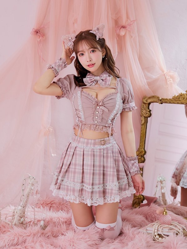 画像15: 【即日発送！ 】【sugar nine×マリームーンコラボ】 【ハロウィン】マリームーンコラボ制服ネコセットアップ 【コスプレ7点セット】 【XS-Lサイズ/2カラー】[OF04] (15)