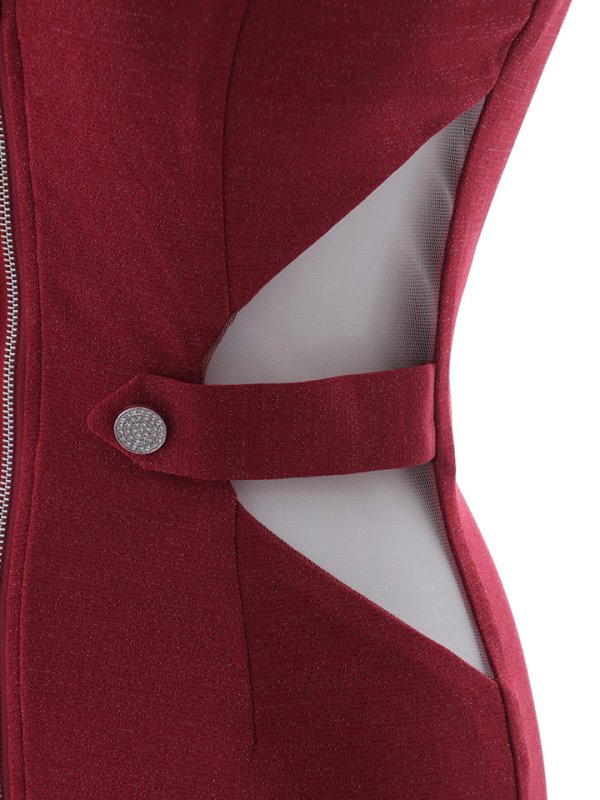 画像25: フロントジップラメミディアムドレス/キャバドレス【S-Lサイズ/2カラー】[OF03B] 【IM】 (25)