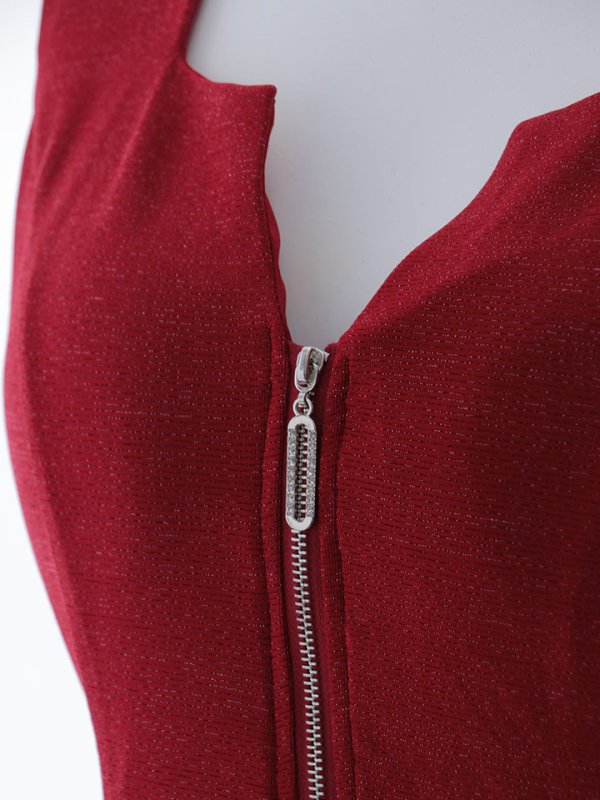 画像23: フロントジップラメミディアムドレス/キャバドレス【S-Lサイズ/2カラー】[OF03B] 【IM】 (23)