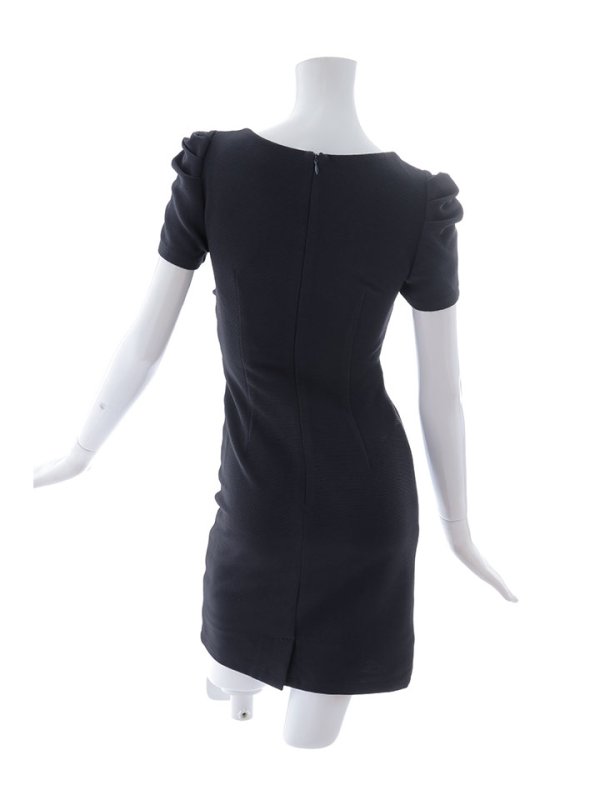 画像20: パフスリーブタイトドレス/谷間見せ/背中隠し/ミニドレス/キャバドレス【XS-Lサイズ/2カラー】[OF03B] 【IM】 (20)