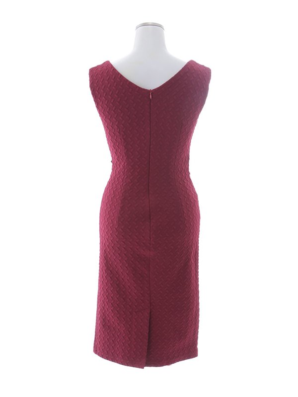 画像36: 再入荷!ノースリーブミディアムタイトドレス/ジップアップ/ワッフル/チェーン/スクエアネック /谷間見せ/背中隠し/ミディアム丈/キャバドレス【S-Lサイズ/5カラー】[OF03B]【IM】 (36)