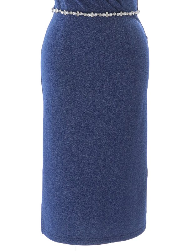 画像16: ラメキャミソールドレス/ノースリーブ/ビジュー/谷間見せ/背中見せ/ミディアムドレス/キャバドレス【XS-Mサイズ/1カラー】[OF03B]【IM】 (16)