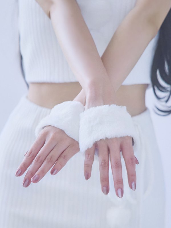 画像17: 【ノベルティ対象】【即日発送！】【サンタコス 4点セット】【XS-Lサイズ】ファーティペット付きニットセットアップサンタコスプレ(SLG001)(SFB001)[YMT] (17)