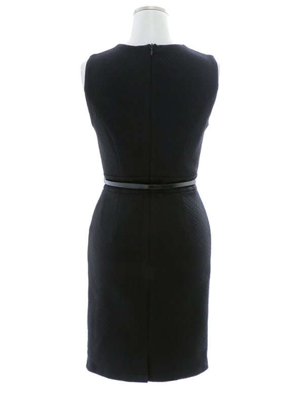 画像13: ワンカラータイトミニドレス/ノースリーブ/ベルト/谷間見せ/背中隠し/ミニドレス/キャバドレス【XS-Mサイズ/1カラー】[OF03B]【IM】 (13)