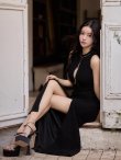 ブラック　モデル：ゆりお　身長：165cm　着用サイズ：Sサイズ
