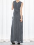画像8: グリッターラメロングドレス/カシュクール/ノースリーブ/谷間見せ/背中隠し/キャバドレス【S-XLサイズ/2カラー】[OF03B] (8)