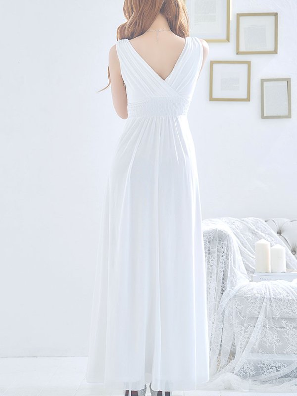 画像8: ゴージャスビジュードレス/ノースリーブ/谷間見せ/背中見せ/ロングドレス/キャバドレス【Fサイズ/3カラー】[OF03B-X] 【IM】 (8)