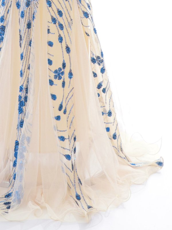 画像19: スパンコールマーメイドロングドレス/谷間見せ/ノースリーブ/ロングドレス/キャバドレス【S-Lサイズ/2カラー】[OF03B-X] 【IM】 (19)