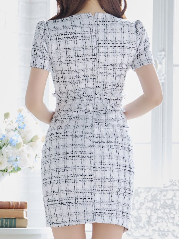 画像6: 送料無料！ツイードジップアップミニドレス/キャバドレス【XS-Lサイズ/1カラー】[OF03B] 【IM】【一部予約商品/11月上旬発送予定】 (6)