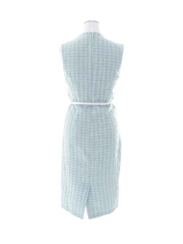 画像12: ノースリーブツイードタイトドレス/谷間見せ/タイト/ベルト/ミディアムドレス/キャバドレス【S-Mサイズ/1カラー】[OF03B] 【IM】 (12)