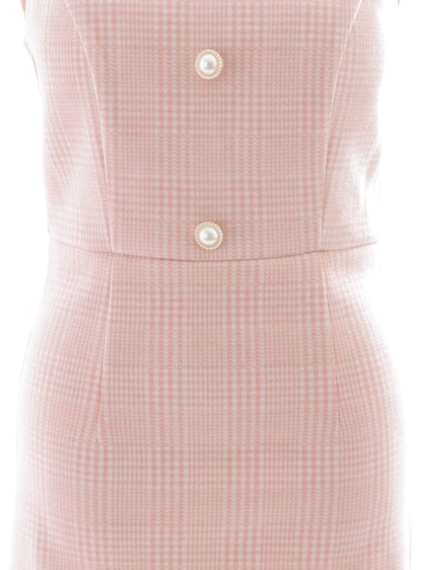 画像15: チェックノースリーブドレス/ボタン/タイトスカート/背中隠し/ノースリーブ/ミニドレス/キャバドレス【XS-Lサイズ/1カラー】[OF03B]【IM】 (15)