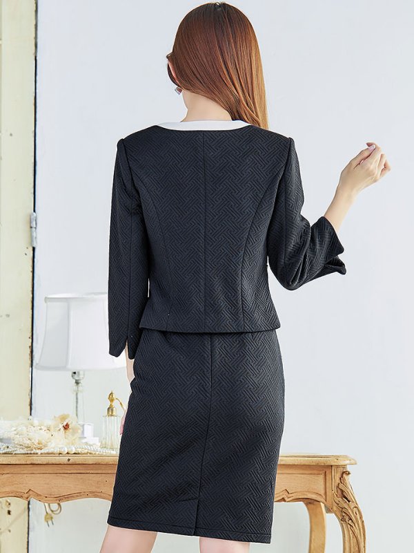 画像7: モノトーンジャケット/セットアップ/ミニドレス/キャバドレス【S-Mサイズ/2カラー】[OF03B] 【IM】 (7)