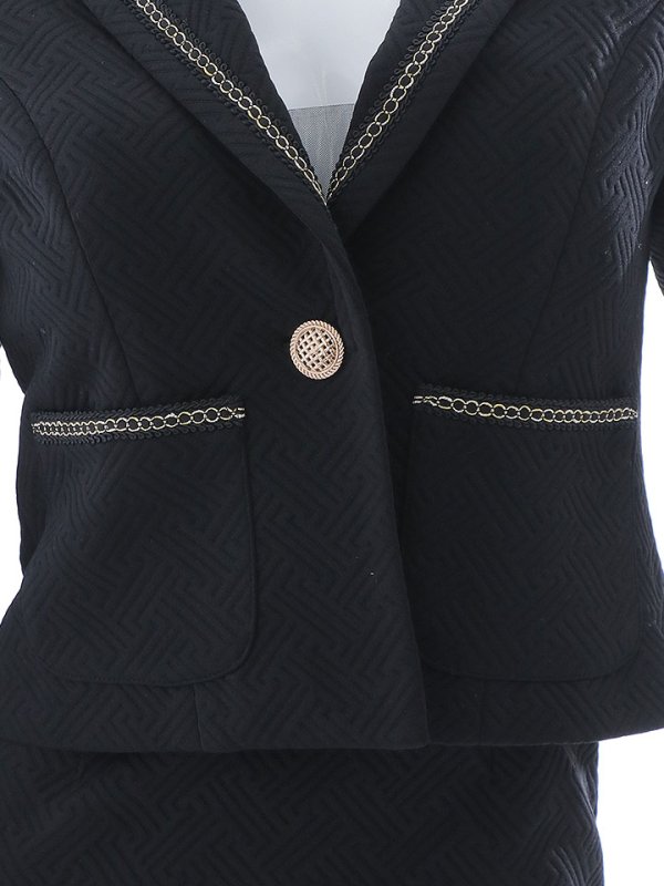 画像23: SALE!ジャケット2ピースドレス/チェーン/ポケット/谷間見せ/背中隠し/ミニドレス/キャバドレス【S-Mサイズ/2カラー】[OF03B] 【IM】 (23)