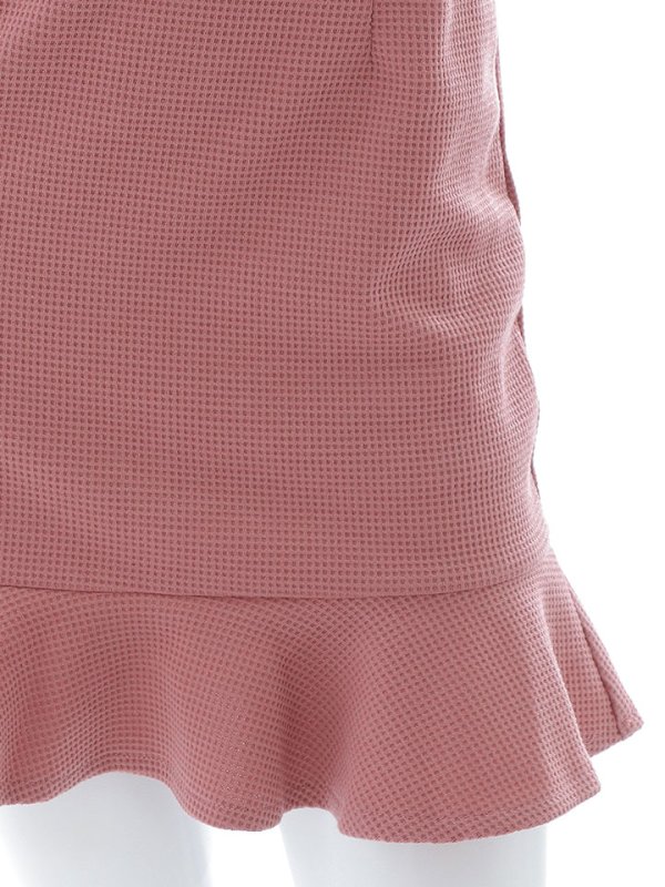 画像16: 再入荷!マーメイドドレス/ワッフル生地/ボリューム袖/ギャザー/胸元透け/シアー/谷間見せ/背中隠し/ミニドレス/キャバドレス【XS-Mサイズ/1カラー】[OF03B] 【IM】 (16)