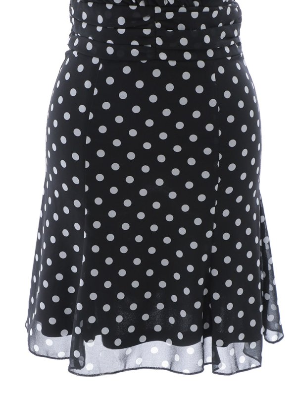 画像24: 水玉ワンピースドレス/フレアー/ノースリーブ/谷間見せ/背中隠し/ミニドレス/キャバドレス【XS-Mサイズ/2カラー】[OF03B] 【IM】 (24)